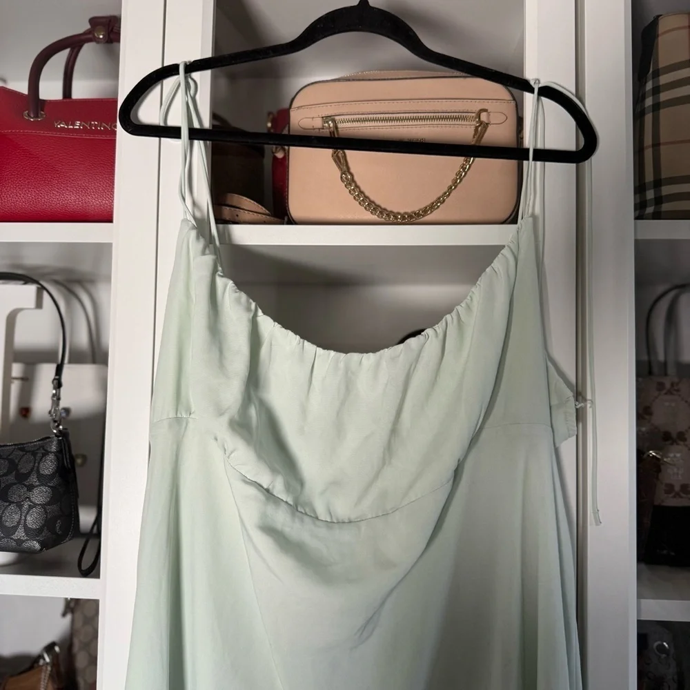 Abercrombie & Fitch Green Light Mint Green Maxi Dress Women’s Size Petite XXXL